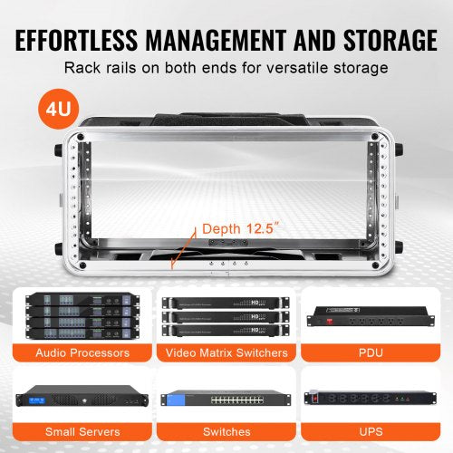 4U Rack Case Standard 14 in Depth Server Rack Cabinet with ABS