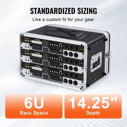 6U Rack Case Standard 14 in Depth Server Rack Cabinet with ABS