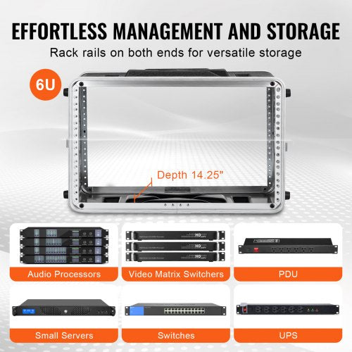 6U Rack Case Standard 14 in Depth Server Rack Cabinet with ABS
