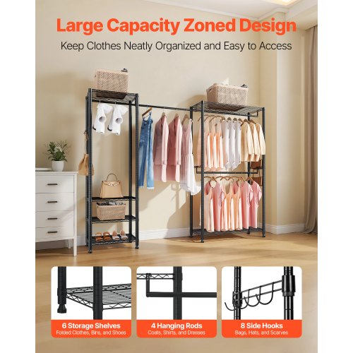 Clothing Garment Rack Heavy Duty Clothes Rack Freestanding Clothes Racks