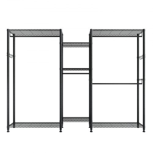 Clothing Garment Rack Heavy Duty Closet Wardrobe 7 Adjustable Tiers