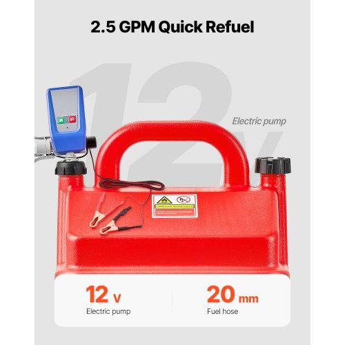 Fuel Caddy 16 Gallon Portable Fuel Tank with 12V DC 25 GPM Electric Fuel
