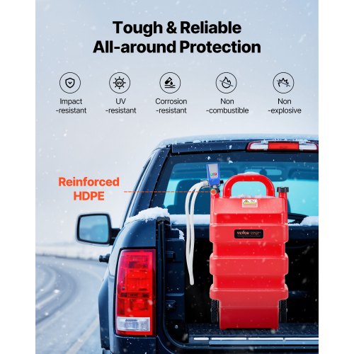 Fuel Caddy 16 Gallon Portable Fuel Tank with 12V DC 25 GPM Electric Fuel