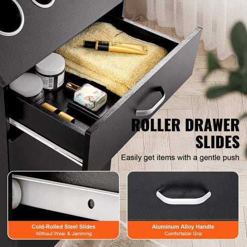 Salon Organizer Station Unit for Hair Professionals Equipped with 3
