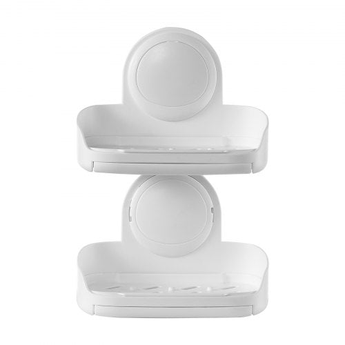 Soap Holder for Shower Double Layer with Suction Cup Wall Mounted