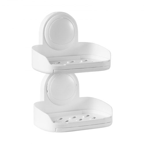 Soap Holder for Shower Double Layer with Suction Cup Wall Mounted