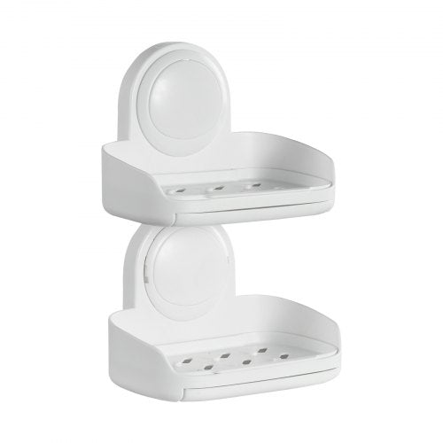 Soap Holder for Shower Double Layer with Suction Cup Wall Mounted