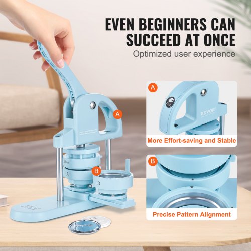 3IN1 Button Maker 1/1.25/2.28 inch (25/32/58mm) Pin Maker 300pcs Button