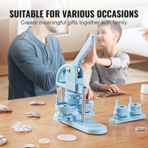 3IN1 Button Maker 1/1.25/2.28 inch (25/32/58mm) Pin Maker 300pcs Button