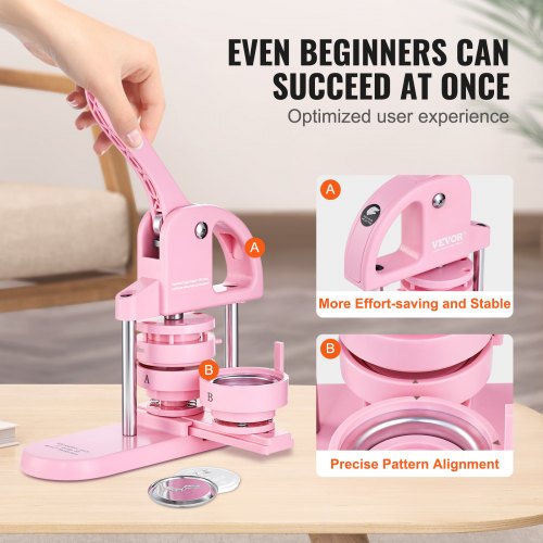 3IN1 Button Maker 1/1.25/2.28 inch(25/32/58mm) Pin Maker 300pcs Button