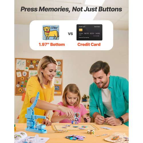 Button Maker Machine 1.97 x 1.97 in Square Plastic Pin Maker with Tinplate