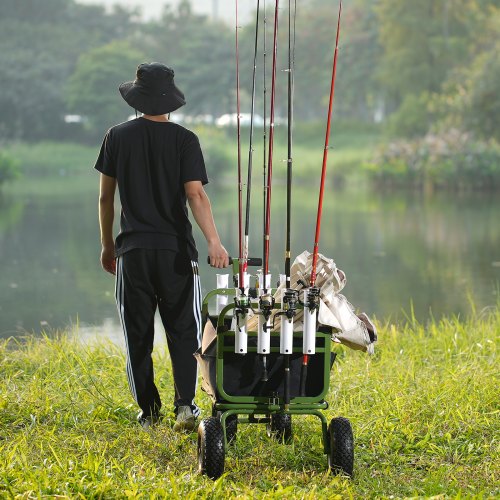 Beach Fishing Cart 300 lbs Load Capacity Foldable Fish and Marine Cart