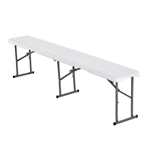 Plastic Folding Bench 6 ft Portable Bench for IndoorOutdoor Picnic Party