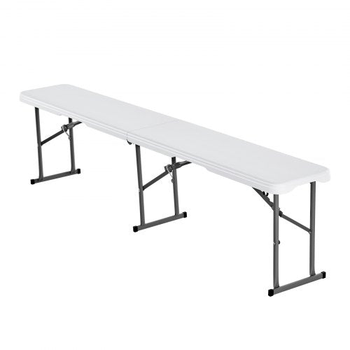 Plastic Folding Bench 6 ft Portable Bench for IndoorOutdoor Picnic Party