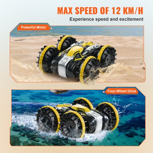 Amphibious Remote Control Car Boat 24GHz 12 kmh 4WD Waterproof RC Car