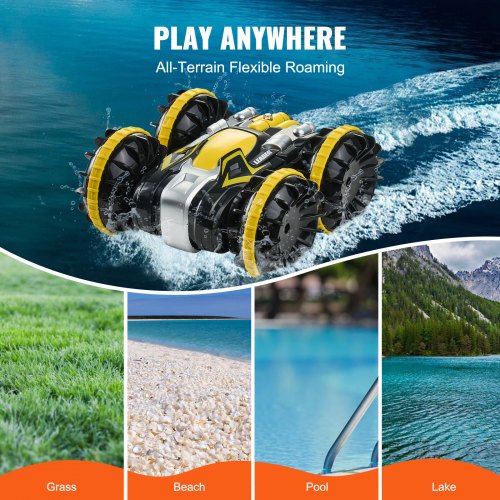 Amphibious Remote Control Car Boat 24GHz 12 kmh 4WD Waterproof RC Car