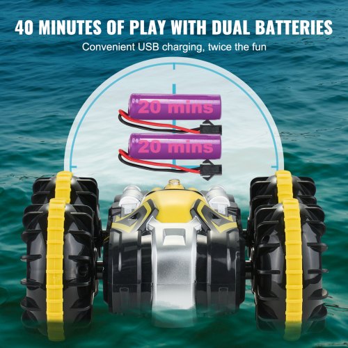 Amphibious Remote Control Car Boat 24GHz 12 kmh 4WD Waterproof RC Car