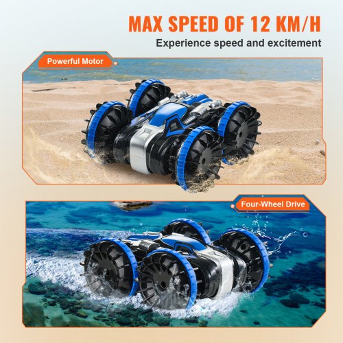 Amphibious Remote Control Car Boat 24GHz 12 kmh 4WD Waterproof RC Car