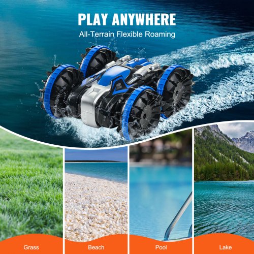 Amphibious Remote Control Car Boat 24GHz 12 kmh 4WD Waterproof RC Car