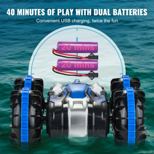 Amphibious Remote Control Car Boat 24GHz 12 kmh 4WD Waterproof RC Car