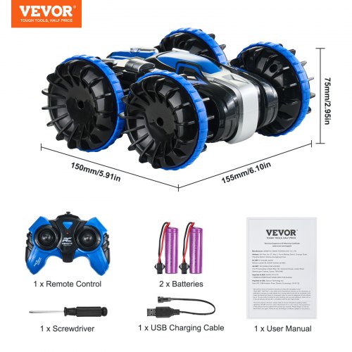 Amphibious Remote Control Car Boat 24GHz 12 kmh 4WD Waterproof RC Car