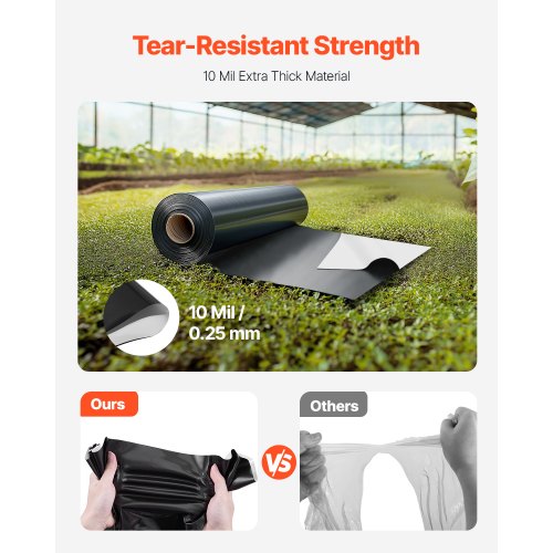 10 Mil Plastic Sheeting Heavy Duty 10 x 100 Thick Plastic Sheeting Roll