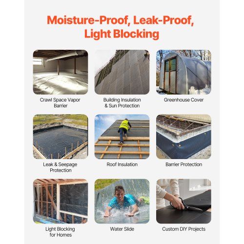 10 Mil Plastic Sheeting Heavy Duty 5 x 100 Thick Plastic Sheeting Roll