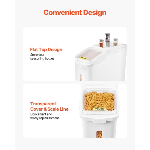 Rice Storage Container 114Gallon50L Capacity Large Dog Food Dispenser