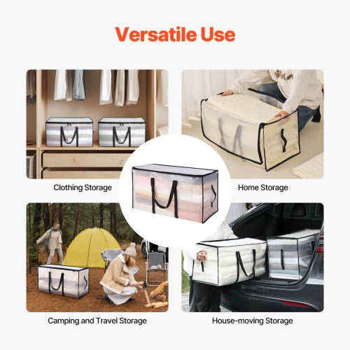 90L Large Storage Bags 6 Pack Clothes Storage Bins Foldable Closet
