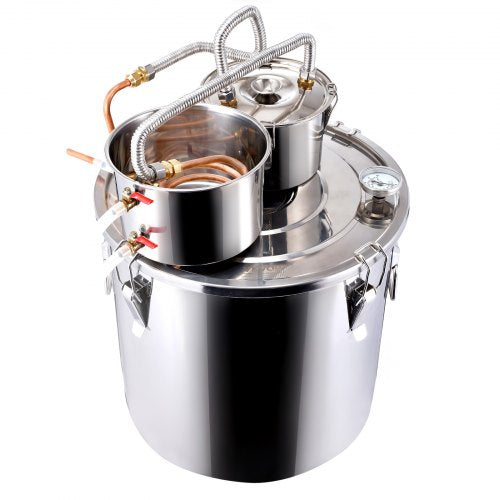 Alcohol Still 13.2 Gal 50 L Stainless Steel Water Alcohol Distiller with Copper