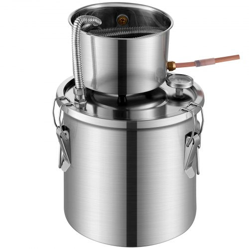 Alcohol Still 3 Gal 114 L Stainless Steel Water Alcohol Distiller with Coil