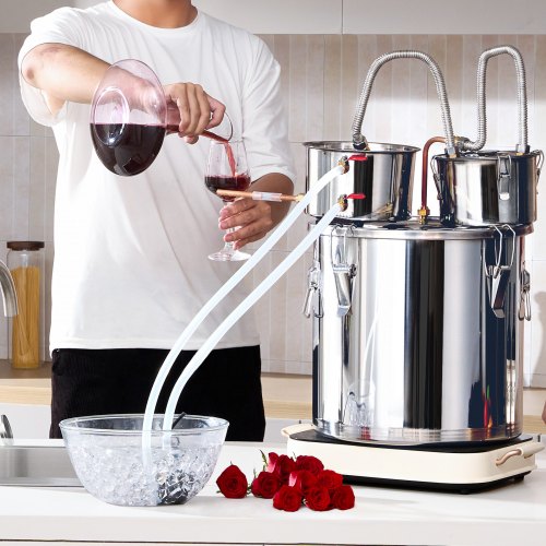 Alcohol Still 8 Gal 30 L Stainless Steel Water Alcohol Distiller with Copper