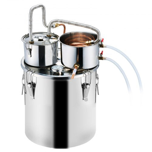 Alcohol Still 8 Gal 30 L Stainless Steel Water Alcohol Distiller with Copper