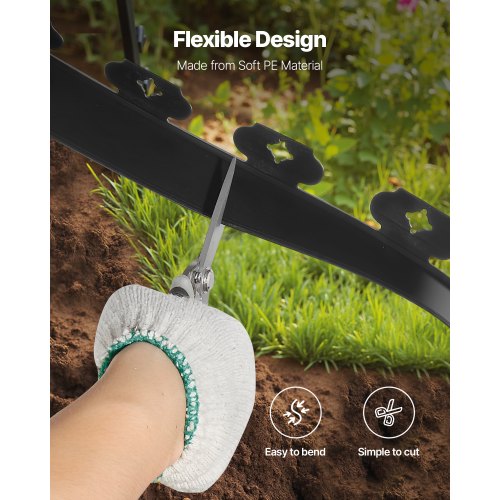Landscape Edging 100 ft x 1.5 in Plastic Garden Border Edging with 120
