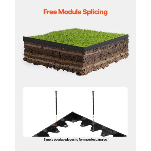Landscape Edging Border 10Pcs 6 ft x 1.6 in Plastic Garden Edging with 60