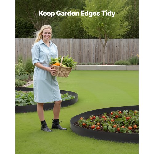 Landscape Edging 66 ft x 4 in Plastic Garden Border Edging with 60 Spikes
