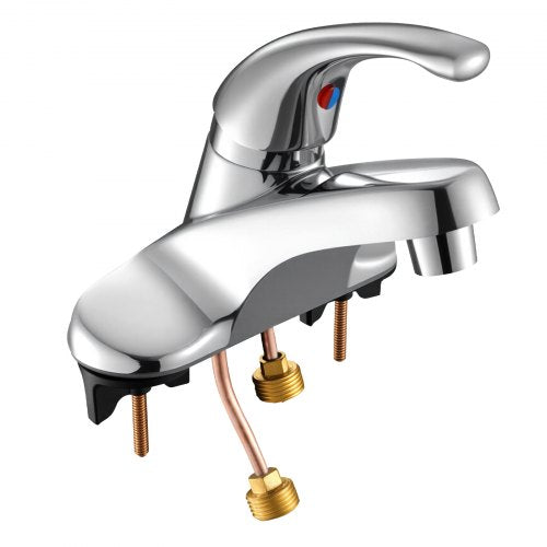 Single Handle Sink Faucet ChromePlated Silver Single Handle Bathroom