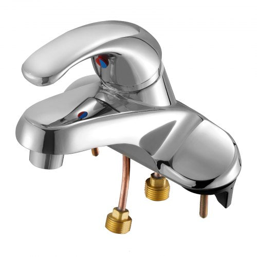 Single Handle Sink Faucet ChromePlated Silver Single Handle Bathroom