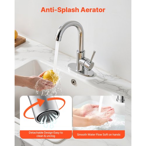 Single Handle Sink Faucet Kitchen Faucet Brushed Nickel Single Handle