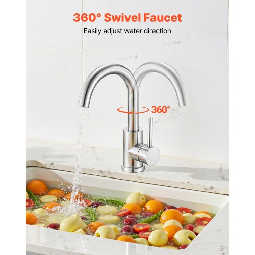 Single Handle Sink Faucet Kitchen Faucet Brushed Nickel Single Handle