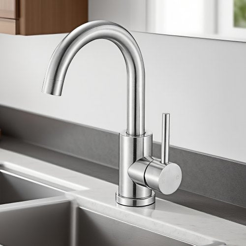 Single Handle Sink Faucet Kitchen Faucet Brushed Nickel Single Handle