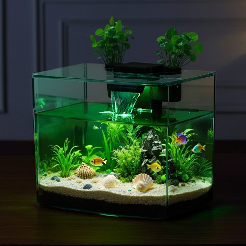 Fish Tank Aquarium 3.5 Gallon Arch UltraClear GPPS Starter Smart Tank