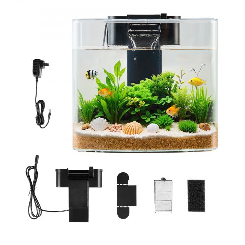 Fish Tank Aquarium 3.5 Gallon Arch UltraClear GPPS Starter Smart Tank