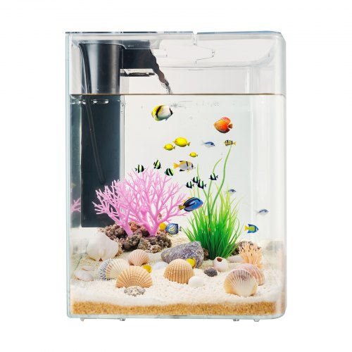 Fish Tank Aquarium 2 Gallon Arch UltraClear GPPS Starter Smart Tank