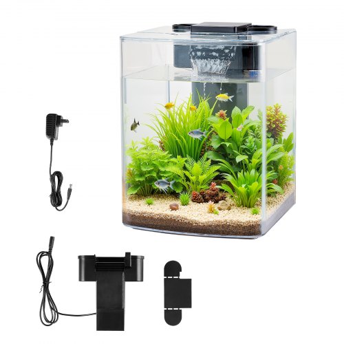 Fish Tank Aquarium 2 Gallon Arch UltraClear GPPS Starter Smart Tank