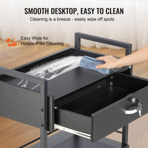 Beauty Salon Trolley Cart 3Tier Hair Salon Stations Cabinet for Stylist