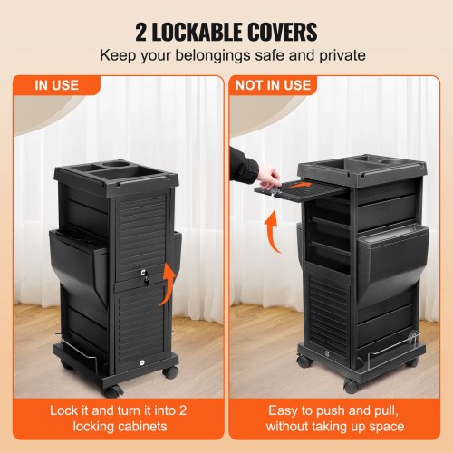 Ultimate Salon Trolley Cart Lockable Beauty Salon Cart for Stylist with 6