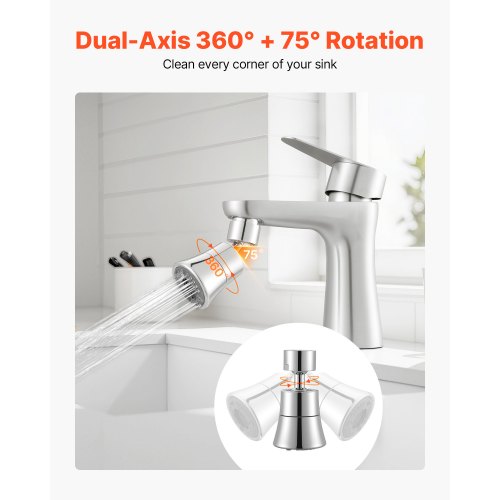 Faucet Aerator 360° Swivel Kitchen Sink Aerator 5Function 5Flow Sink