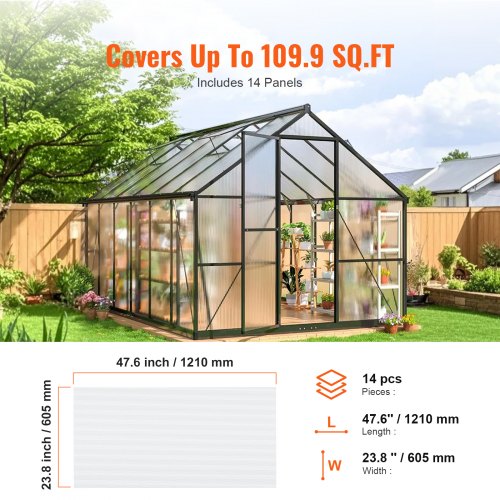 14 Pack Polycarbonate Greenhouse Panels 2 X 4 X 016 Roof Panels