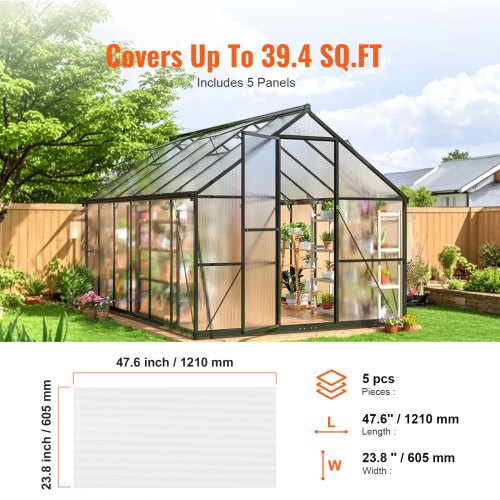 5 Pack Polycarbonate Greenhouse Panels 2 X 4 X 032 Roof Panels Sheets
